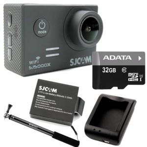 SJCAM SJ5000x Elite + bateria + ładowarka + monopod + karta 32GB
