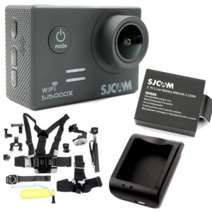 SJCAM SJ5000x Elite + zestaw akcesoriów 9w1 + bateria + ładowarka